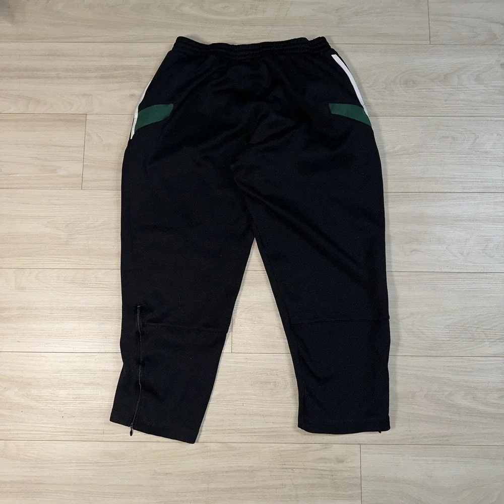 VTG Adidas Pants Mens XL Windbreaker Track Pants Black Striped Drawstring‎ Y2K